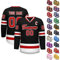 Eishockey Trikot Personalisiertes,Hockey Kostüm für Männer Frauen,Locker Atmungsaktiv Eishockey Trikots mit Eigenem Namen Nummer Logo & Teamname,Sporttrikot Teamuniformen für Fans(#A Black)
