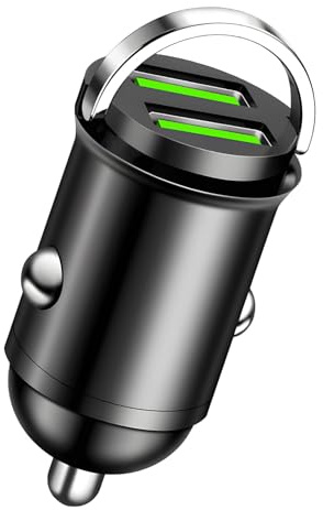 Caricatore Auto USB 200W Accendisigari 2 Porte 100W/5A Ricarica Veloce QC 3.0 PPS SCP AFC Metallo Compatto Compatibile iPhone Samsung Galaxy S25 S24 Ultra Xiaomi Huawei Tablet Android
