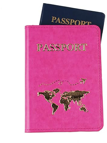 Xanorrg Housse De Protection Pour Passeport En Cuir PU Étui Portefeuille Voyage Organisateurs Cartes Visite Crédit D'embarquement Cuir PU Carte Visite Carte Billet