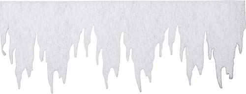 Winterdeko EISZAPFEN- GIRLANDE. 1 Stück. 500 x 30cm. Aus SCHNEEWATTE, 2cm dick. Art: 80252