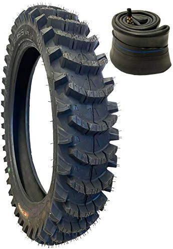 WIG Racing Scoop36 110/100-18 Sand Mud Dirt Bike Tire with Heavy Duty 2.5mm Inner Tube
