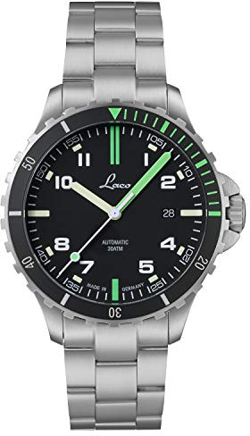 Laco Amazonas MB Sports Watch Made in Germany 42 mm Diameter High Quality Automatic Watch Unique Quality Outstanding Workman 30 ATM Waterproof Since 1925