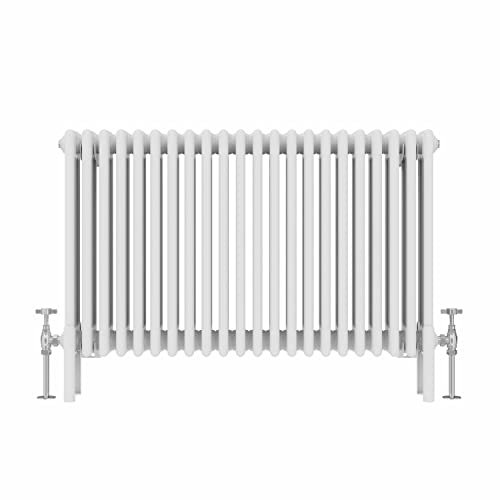 NRG Traditional 4 Column Horizontal Radiator 600x1010mm Gloss White Central Heating Radiators