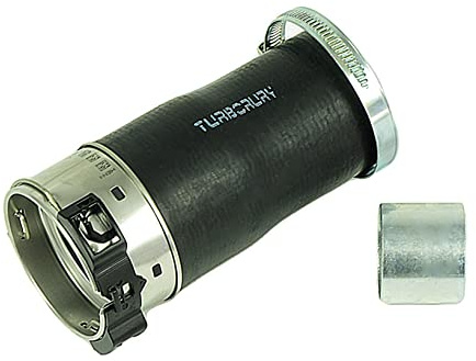 Turborury Set di Riparazione per Tubi - Compatibile con Renault Megane III 1.5 dCi OE 8200981498 144603415R, Rinforzato con Fibra di Kevlar, Tubo in Gomma, Manicotto in Metallo e Fascette