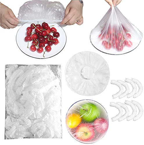200PCS Film Alimentaire Reutilisable,Couvercles de Bols Réutilisables,Sacs de Conservation Frais pour Protéger la Fraîcheur des Légumes à La Maison