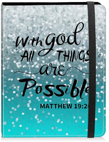 Photo Album 4x6 Photos - 60 Photos Capacity PU Leather Cover Photo Album with Strong Elastic Band, Portable Picture Album for Family Wedding Wedding Anniversary, Christian Bible Verse
