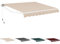 HOMASIS Markise mit Handkurbel, einziehbare Gelenkarmmarkise Sonnenschutz, Balkonmarkise mit UV- & Regenschutz, 5-35° Winkel einstellbar Sonnenmarkise für Balkon Terrasse Garten (4x2,5m, Beige)