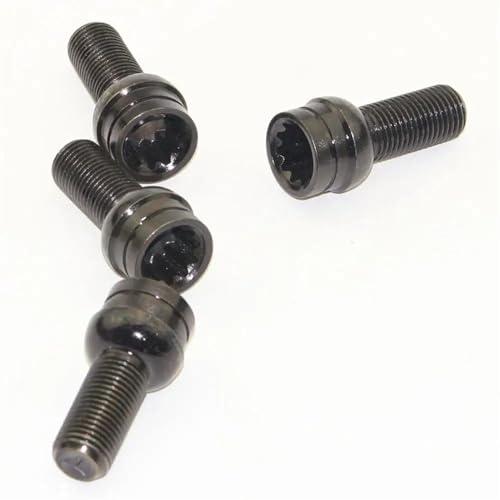PUNICS Auto-Radschrauben, Muttern, Stehbolzen 1K0 698 137 M14 * 1,5 Mm Stahl-Radschrauben- Und Sicherungsradmuttern-Set Mit Schlüssel Radnabenmuttern