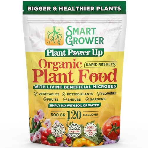 Organic Plant Food with Beneficial Microbes, 500GR Makes 120 Gallons