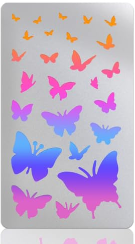 UNICRAFTALE Plantillas de metal para manualidades de madera para quemar mariposas, plantillas reutilizables de acero inoxidable, plantillas reutilizables para diario, dibujo, aerógrafo, tallado