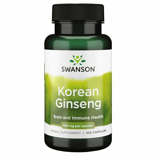 Swanson Korean Ginseng 500 Milligrams 100 Capsules