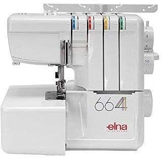 Elna 664 Máquina de coser overlock con dobladillo enrollable incorporado