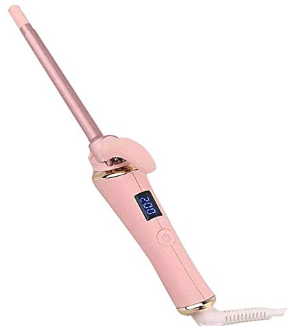 Thin Curling Wand, 9mm Mini Curling Iron for Long & Short Hair, Small Curling Iron Ceramic Barrel Hair Curler with Adjustable Temperature,