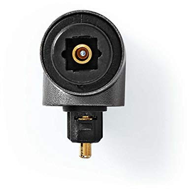 NEDIS Adattatore Toslink, audio ultra performante, interconnessioni angolate a 90°, alloggiamento in alluminio