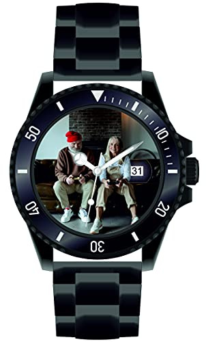 Memories Personlig Fotoklocka Klocka Ø40 mm 3 bar Vattentät Herrklocka Klockor med Fotodatumvisning Fotogåva Fotoarmbandsur