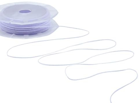 Furlanis - Nastro Decorativo Sfrangiato Coprente Tipo Cotone, per Decorazioni e Confezioni, Tessuto Italiano - Lilla, 2 mm x 50 m