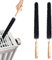 2Pcs Radiator Brush, Dryer Cleaner Vent Brush, 40cm Long Flexible Refrigerator Coil Cleaning Brush, with Wooden Handle, Slim Radiator Duster Brush, Vent Cleaner Brushes(Black)
