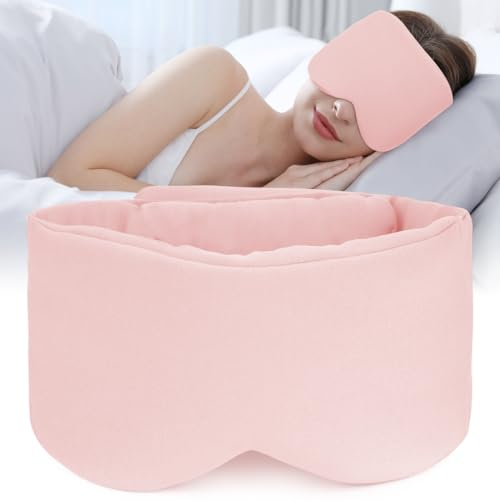Hilph Maschera per dormire con chiusura in velcro per uomini e donne, 100% blockout maschera per gli occhi per dormire, maschera per dormire e dormire regolabili, per dormire notturni, viaggi e