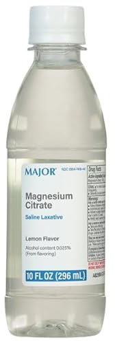 Major Magnesium Citrate Saline Laxative - Helps Relieve Occasional Constipation (Irregularity) - Lemon Flavor - 10 Fl. Oz. (1 Pack)