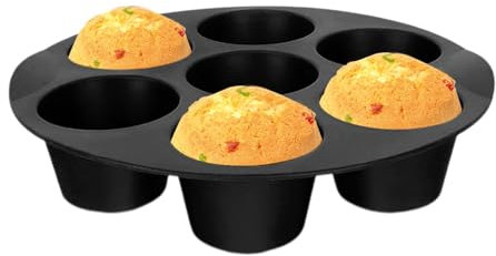 Molde De Silicona Para 7 Magdalenas, Bandejas Para Hornear Muffin Con Recubrimiento Antiadherente, Moldes De Cupcake De Silicona Para Freidora De Aire, Moldes De Silicona Para Cupcakes Brownies Tartas