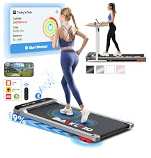 BLACK LORD Löpband med 4 % lutning 3,2 hk – löpband med hastighetsjustering 1–10 km/h för hem, kontor och gym, elektrisk motionscykel för promenader, jogging (silver)