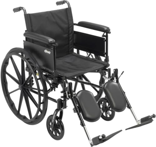 Drive Medical CX418ADFA-ELR Cruiser X4 Wheelchair, Black