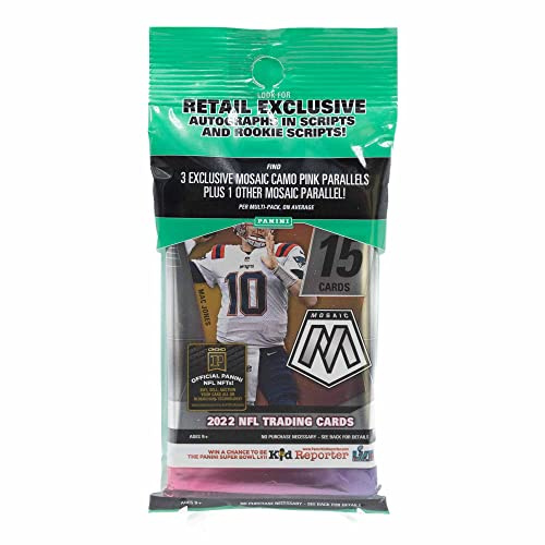 Panini 2022 Mosaic Football NFL Multi Cello Fat-Pack: Sammlungskarten-Packung, Mauspad, Sport