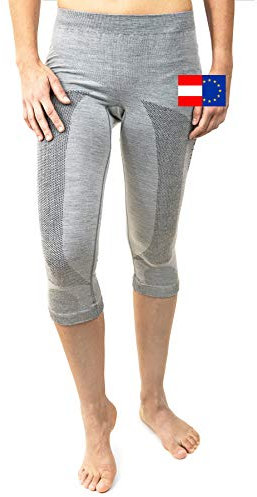 Merino & More Damen Funktionsunterwäsche Merinowolle - Funktions-Hose 3/4 lang (XL)