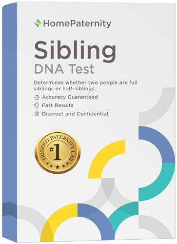 HomePaternity Sibling DNA Test, Fast Results, Highest Accuracy Available with Up to 34 Genetic Markers Tested, All Lab Fees & Shipping Included