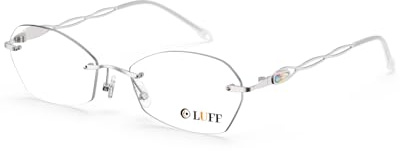 LUFF Lunettes de Lecture Sans Monture pour Femmes Hommes Lumière Bleue Bloquant les Lecteurs d'ordinateur Classiques en Métal Léger Anti Fatigue Oculaire,Argenté,2.75x