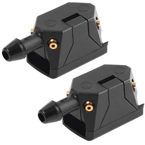 XUKEY Scheibenwischer Waschdüsen, 2 Stück Universal Auto Vorne Hinten Scheibenwischer Waschdüse Scheibenwascher 4 Loch Scheibenwaschdüsen Passend für 8mm Wischerarm