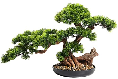 DFHS46JK Bonsaï Artificiel Plantes artificielles Faux bonsaï pins Plantes Verdure pin bonsaï Arbre Affichage de Bureau, Bureau, Salon, Jardin Zen décoration intérieure Plantes artificielles