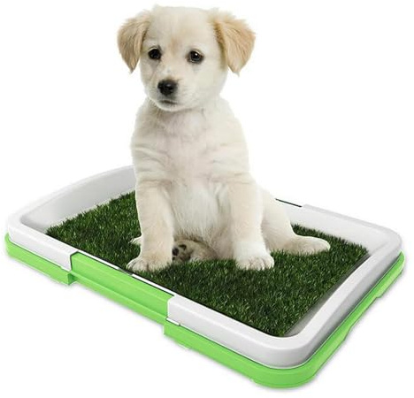 Orinal para Perros con césped Artificial | Inodoro para Perros de Capas a Prueba de Salpicaduras con Base de Hierba Antideslizante, Reutilizable y Lavable | Alfombrilla de césped Interior para