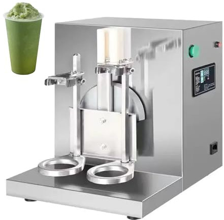 Cocktail Machine, Automatic Milk Tea Shaker Machine, 350Ml-1000ml Drink Mixer, 1-120S Timing, Speed Up To 340 Rpm, Double Head Swing, Stainless Steel Body, for Restaurant, Coffee Shop and Beverage Sho