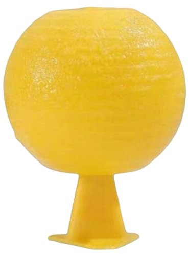 Piège à mouches des fruits, boule de 3 pouces de diamètre pour attraper les mouches des fruits, pièges collants jaunes multifonctions pour moucherons plantes, piège à moucherons avec base et ruba