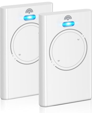 2PCS Telecomando Cancello 2 Canali, 868 MHz Telecomando per Cancelli Compatibile con XT2 868 SLH LR, XT4 868 SLH LR, 2 Canali, Bianco