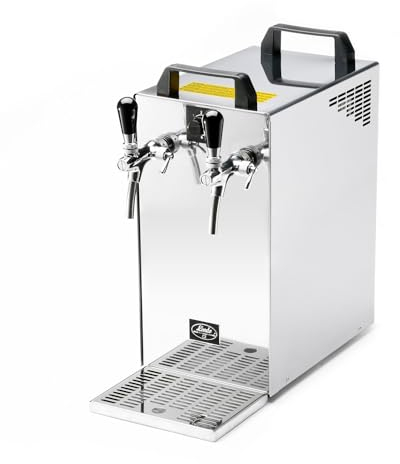 Zapfanlage, Bierzapfanlage Kontakt 40/K PROFI, 2-leitig, 50 Liter/h, Trockenkühlgerät mit Membranpumpe u. integriertem Druckregler, Edelstahlgehäuse, Green Line
