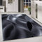 HomebyHome Teppich Wohnzimmer 160x230 cm Schwarz Moderne Abstrakt Design - Küche Jugendzimmer Esszimmer und Schlafzimmer Teppich Kurzflor Teppich Extra Weich Pflegeleicht - Carpet Living Room