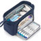 EASTHILL Federmäppchen mit grossem Pencil case Tragbare Stifttasche Tragbare kosmetisches Office High School Organizer College Studentin Mädchen Jugendliche Mädchen Erwachsene-Dunkelblau