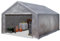 TOOLPORT storage tent 3x6 m industrial tent shelter garage tent PE tarpaulin 350 N waterproof in grey