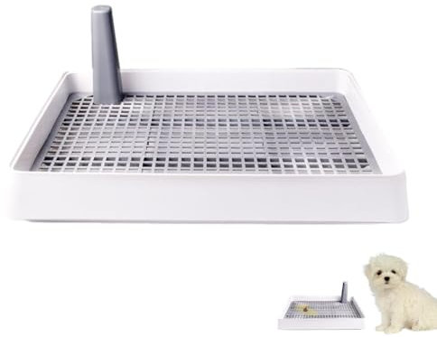 Support de toilette d'intérieur pour chien - Plateau de dressage en maille - Plateau de dressage pour chiot - Bac à litière amovible anti-éclaboussures pour chiot et petite taille