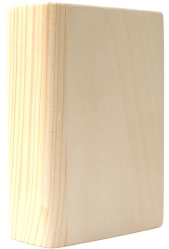 Holz Spardose Blanko - fein geschliffen - zum Bemalen, Basteln, Beschriften - mit Schloss aus Metall - Größe 11 x 5,5 x 16,5 cm - Unisex für kreative Kinder, Mädchen, Jungen, Erwachsene