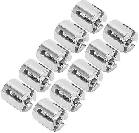 10 St Stålrepsklämma, 316 Korsklämma i Rostfritt Stål, Stålrepsklämma, Vajerklämma, Repklämma, för Kabelräcke (M10 4mm)