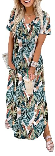 WIHOLL Summer Dresses for Women 2026 Maxi Sun Dresses for Seniors Beach Vacation Clothes for Women Fashion Clothing L