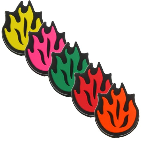 Housoutil Lot de 5 Amortisseurs en Silicone pour Raquette de Tennis, Amortisseur de Vibrations Mignon et Décoratif, des Chocs, Couleurs Assorties pour Sport et Entraînement