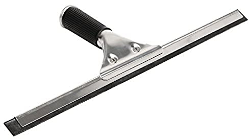 Jantex Hand-Held Blade Window Wiper Squeegee, Stainless Steel Black 14in CC938
