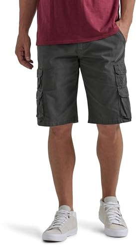Wrangler Men's Authentics Premium Cargo Short, Anthracite Twill, 33