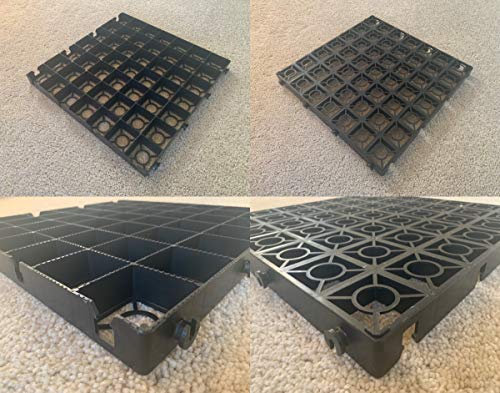 LOG CABIN BASE GRIDS 3x3m / 10x10 FEET GREENHOUSES BASE SHED BASES FULL ECO KIT + HEAVY DUTY MEMBRANE PLASTIC ECO PAVING SLAB BASES & DRIVEWAY GRIDS