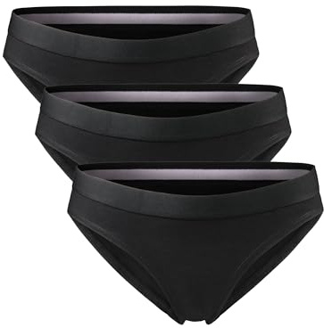 DANISH ENDURANCE Sömlösa Bambutrosor i Bikinimodell för Damer, 3-pack | Sömlösa bambutrosor i bikinimodell, silkesmjuka och andningsbara med fuktransport, för vardagsbruk och avkoppling hemma