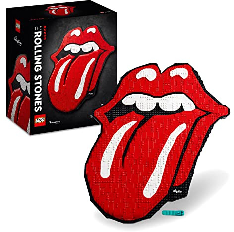 LEGO 31206 Art The Rolling Stones, Accessoire de Décoration Intérieure et Loisir Créatif pour Adultes, Idée de Cadeau Musique Rock 'n' Roll